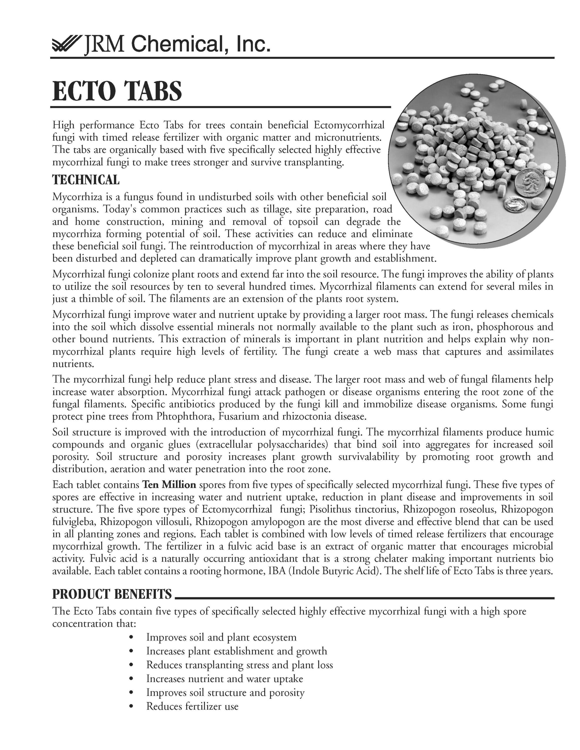 1000pc Ecto Tabs Organically Based Beneficial Mycorrhizal Fungi for Trees Shrubs - Image 3