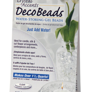 Deco Beads (Clear) 1/2 Ounce Pack Makes 6 Cups of Decorative Beads Gel Vase Filler