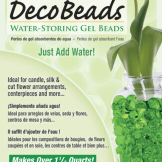 Deco Beads (Green) 1/2 Ounce Pack Makes 6 Cups of Decorative Beads Gel Vase Filler
