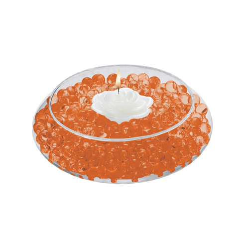 Deco Beads (Orange) 8 Ounce Makes 6 Gallons of Decorative Beads Gel Vase Filler