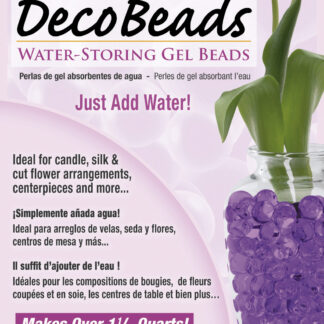Deco Beads (Purple) 1/2 Ounce Pack Makes 6 Cups of Decorative Beads Gel Vase Filler