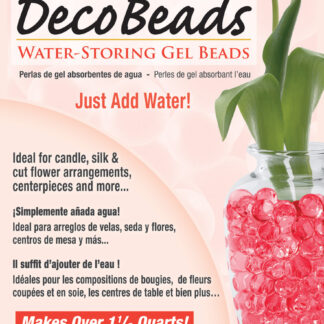 Deco Beads (Red) 1/2 Ounce Pack Makes 6 Cups of Decorative Beads Gel Vase Filler