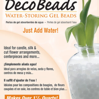 Deco Beads (White) 1/2 Ounce Pack Makes 6 Cups of Decorative Beads Gel Vase Filler