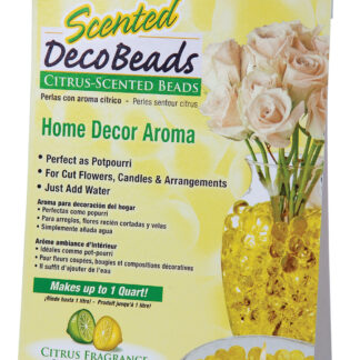 Scented Deco Beads (Lemon Lime Yellow) 1 Ounce Pack Makes 1 quart of Decorative Beads Gel Vase Filler