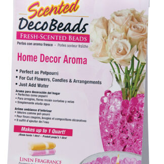 Scented Deco Beads (Linen Pink) 1 Ounce Pack Makes 1 quart of Decorative Beads Gel Vase Filler