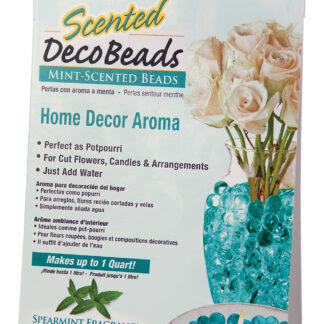 Scented Deco Beads (Spearmint Blue) 1 Ounce Pack Makes 1 quart of Decorative Beads Gel Vase Filler