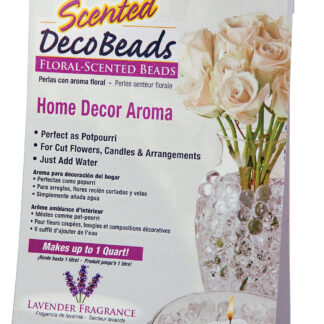 Scented Deco Beads (Lavender Clear) 1 Ounce Pack Makes 1 quart of Decorative Beads Gel Vase Filler